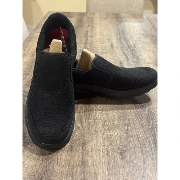 Skechers Work Squad SR-Urgran Mens 10 Black Slip Resistant Shoes 200273/BLK - Picture 8 of 9